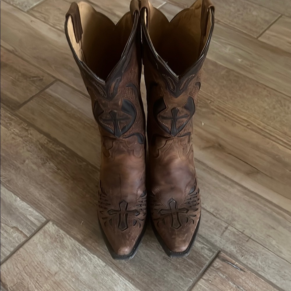 J.B Dillon Cross Western Cowboy Boots